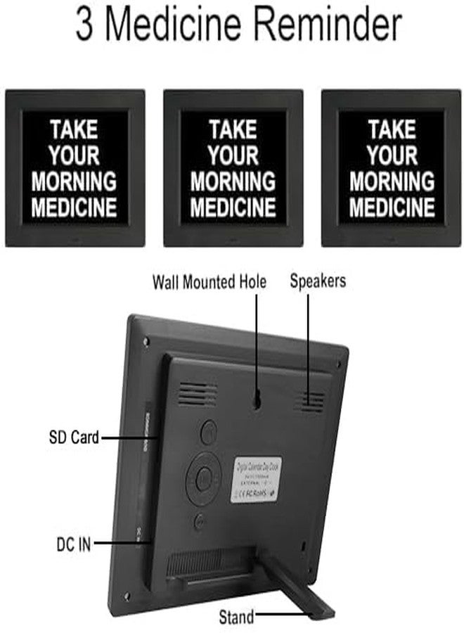 ybest [2022 Newest] Digital Day Calendar Clock 3 Medicine Reminders Extra Large Non-Abbreviated Day Date Month Dementia Clocks for Senior Elderly Memory Loss Impaired Vision Clock - Image 2